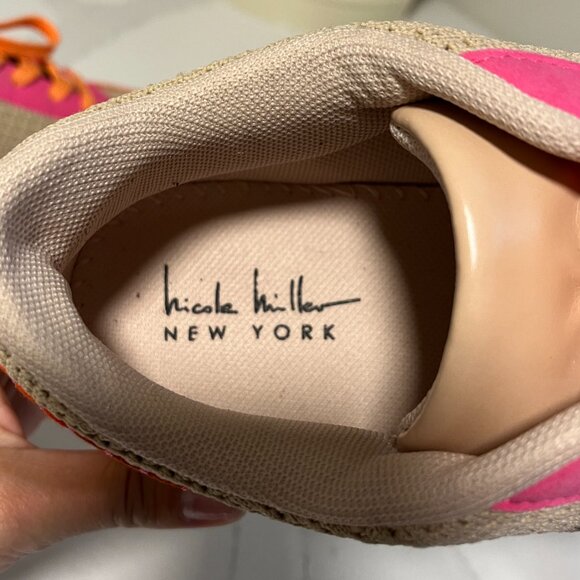 Nicole Miller Brita Pink Multi Platform Sneakers – Size 10 - Picture 10 of 10